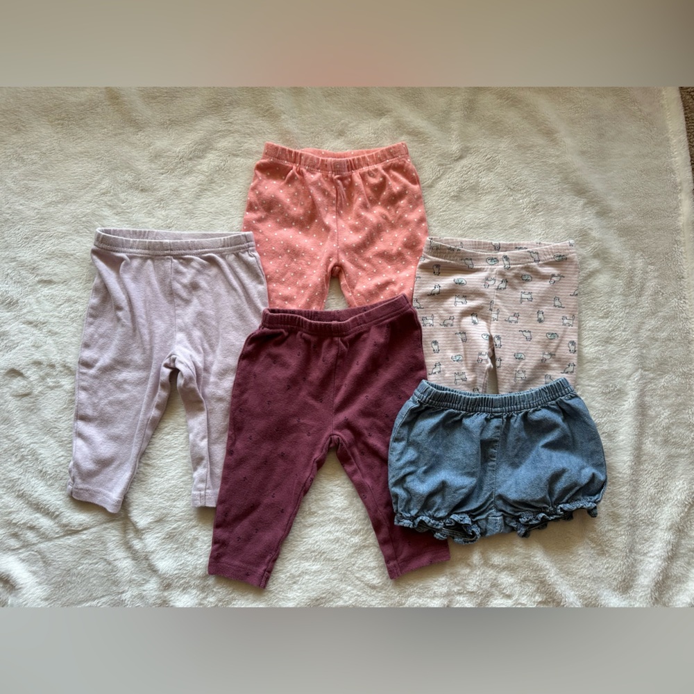 Carter's Kids Leggings Set - Pink, Blue, Purple